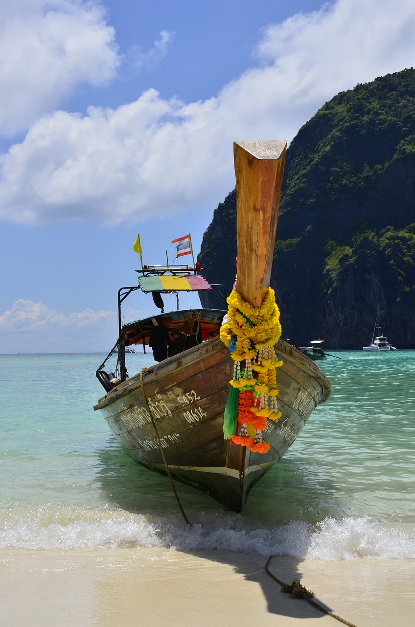 krabi, boat, beach